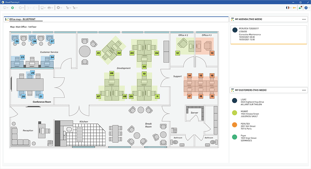 Blueprint Map Visual Planning